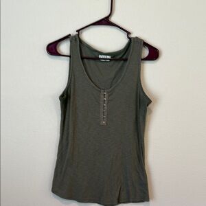 Maurices Green Buttoned Tank Top